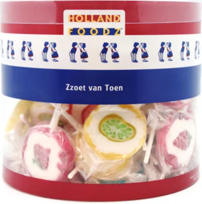 Obrázek produktu pro Holland Foodz Rocks ovocná lízátka s různými motivy 720g