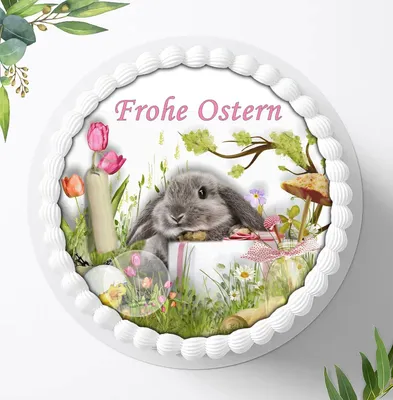 Produktbild von Für die Geburtstags Torte ein Tortenaufleger, Zuckerbild mit dem Motiv: Ostern, Essbares Foto für Torten, Fondant, Ø 20cm, 0162w