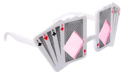 Produktbild von Pokerbrille für Partys, lustige Foto-Requisiten mit Pokerkarten, Partydekoration und Zubehör für Erwachsene und Jugendliche
