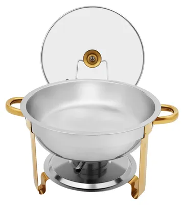 Obrázok produktu pre Nerezový ohrievač jedál typu chafing dish, kapacita 4,7 litra