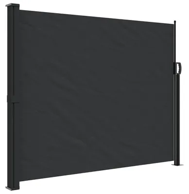 Zdjęcie produktu dla vidaXL Wysuwana markiza boczna czarna 160x600 cm