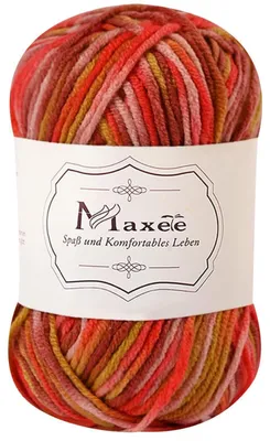 Produktbild von Häkelgarn Farbverlauf Acrylgarn 50g Mehrfarbig zum Stricken und Basteln