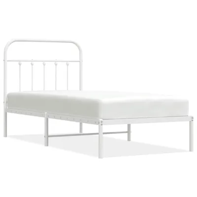 Immagine prodotto di vidaXL Struttura letto con testiera in metallo bianco 90x190 cm