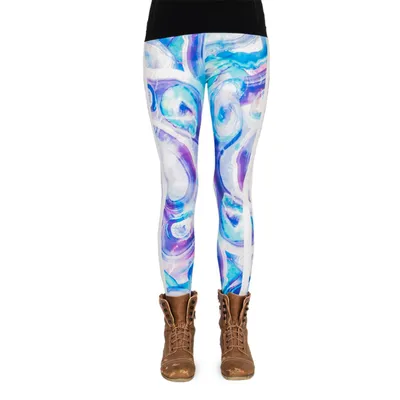 Produktbild von cosey - bedruckte bunte Leggins (Einheitsgröße) - Design Perlmut