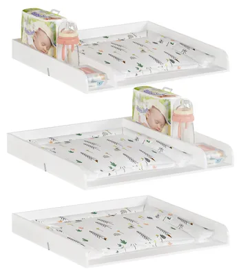 Produktbild von Wickelaufsatz für Kommode - Wickelbrett - Holz - Trennwand - Sichere Befestigung - 80 x 8,5 x 74,5 cm - Weiß