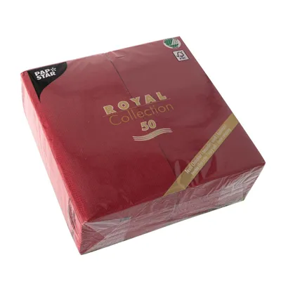 Produktbild von Servietten "ROYAL Collection" 1/8-Falz 40 cm x 40 cm bordeaux