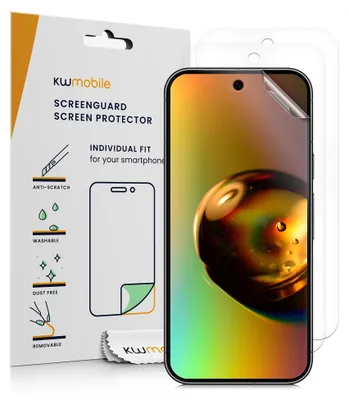 Produktbild von kwmobile 3x Displayschutzfolie kompatibel mit Google Pixel 9a Folie - klare Schutzfolien Set in transparent