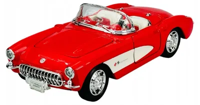 Produktbild von Welly 1957 Chevrolet Corvette Modellauto Rot 1:24