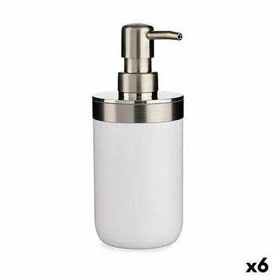 Produktbild von Seifenspender Silberfarben Weiß Kunststoff 350 ml (6 Stück)