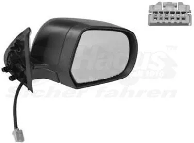 Produktbild von VAN WEZEL 3334808 Außenspiegel Seitenspiegel Rechts für NISSAN MICRA III (K12) Konvex Beheizt Grundiert