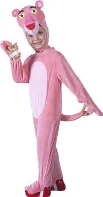 Produktbild von Pink Panther Kostüm Verkleidung aus Plüsch für Kinder, Uni, offizielles Pink Panther (Größe 3—4 Jahre)