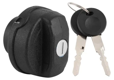 Image de Bouchon de réservoir de carburant noir en ABS avec verrouillage, compatible avec les modèles Beetle/Polo/Caddy, livré avec 2 clés