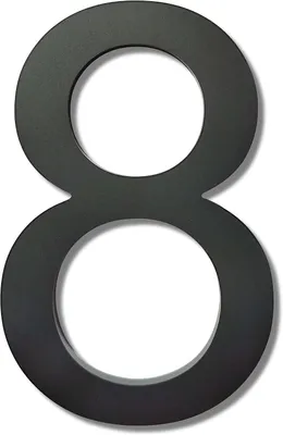 Imagen del producto de Número de casa en 3D, diseño moderno, 20 cm, resistente a la intemperie, ideal para la puerta de la casa