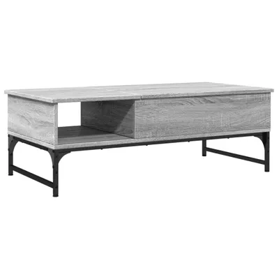 Immagine prodotto di vidaXL Tavolino grigio Sonoma 100x50x35 cm Materiale a base di legno e metallo