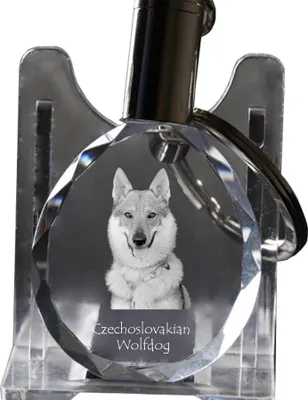 Produktbild von Tschechoslowakischer Wolfhund - Anhänger mit einem Foto eines Hundes, Schlüsselanhänger aus Kristall in einer Geschenkbox, ein einzigartiges Geschenk von Art-Dog
