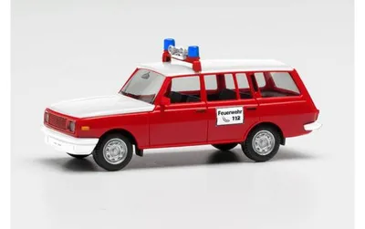 Zdjęcie produktu dla Herpa Samochód osobowy Wartburg 353 z 1985 r. Ochotnicza Straż Pożarna Wittstock 096270
