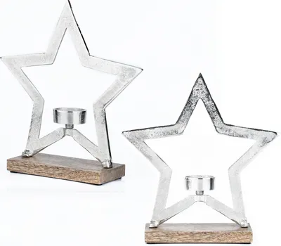 Zdjęcie produktu dla 2-częściowy ekspozytor dekoracyjny Silver Star 1
