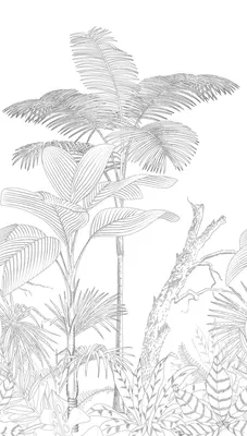 Produktbild von A.S. Creation Livingwalls Fototapete The Wall II 392141 Eine Rolle Ein Motiv 2.80 x 1.59 m Palmen Schwarz