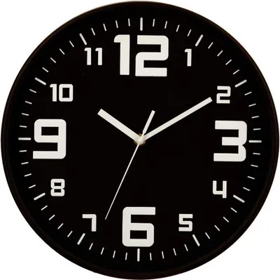 Produktbild von Atmosphera Elian Clock - schwarz/weis - 30 cm - Wanduhr modern