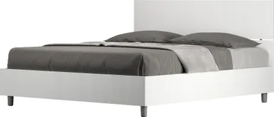 Obrázek produktu pro Postel s boxem 160x190 a rovným podhlavníkem, bílý jasan Demas