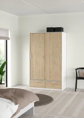Obrázek produktu pro Šatní skříň Line 2-dveřová bílá Jackson Hickory