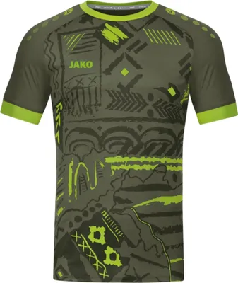 Produktbild von Jako Tropicana Trikot Kurzarm Herren - Khaki / Neongrün