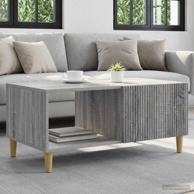 Productafbeelding van vidaXL Salontafel Sonoma-grijs, 90 x 50 x 40 cm, houtvezel