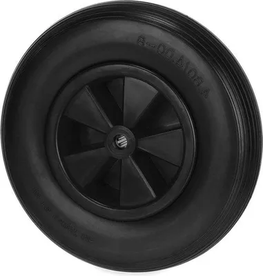 Image de Roue de brouette en plastique 4,80-4,00-8 - Noir - Capacité de charge : 100 kg - Roue de rechange