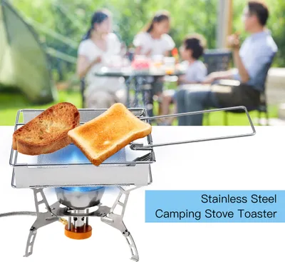 Produktbild von Składany toster ze stali nierdzewnej Przenośny kempingowy toster do chleba Grill