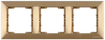 Produktbild von 3-fach Rahmen horizontal Gold Optik – Unterputz IP20 für Innen – CANDELA