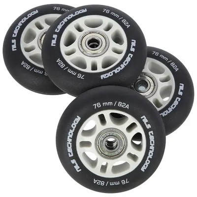 Immagine prodotto di Pu 76x24 82a Nero opaco (4 pezzi) + Abec-9 (8 pezzi) Set Nils Extreme
