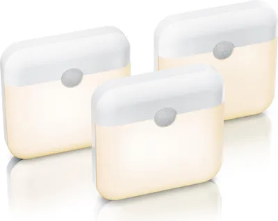Produktbild von Brandson 3x LED Nachtlicht, Schranklicht mit Bewegungsmelder, 3er Set, Akku, Lichtsensor, Dauerlicht, Auto-Modus, Warmweiß, Kaltweiß, USB-C, Timer, Magnet