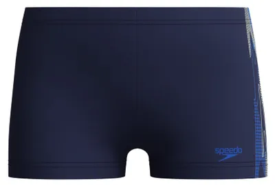 Image de Short de bain enfant Speedo, modèle "Boy's Plastisol Placement", couleur bleu marine et vert