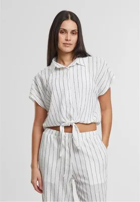 Obrázok produktu pre Urban Classics Dámska štruktúrovaná pruhovaná blúzka offwhite/black - M
