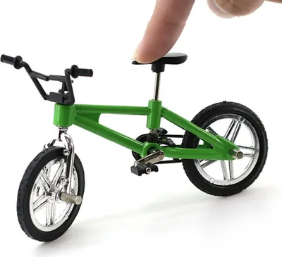 Obrázok produktu pre Tvorivá simulácia Mini zliatina Finger Bicykle Deti Fingerboard Cyklistické hračky Darček Funny -zelená