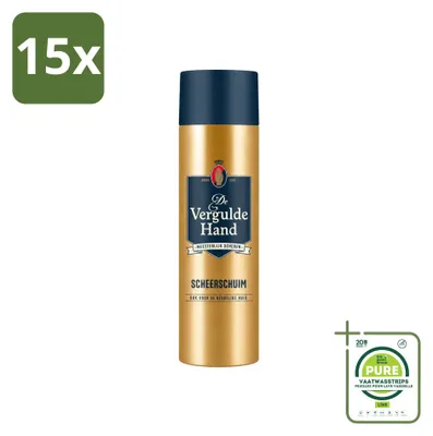 Productafbeelding van 15 x Scheerschuim "De Vergulde Hand" - 250 ml - Grote verpakking - 15 stuks