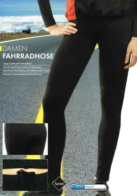 Produktbild von Damen Fahrradhose Schwarz Lang 15782 L