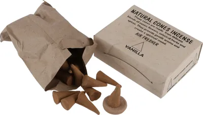 Produktbild von Natural Cones Incense, Natürliche Räucherkegel - Vanilla, Creme-weiß, 9,5*7*3,5 cm, Räucherstäbchen aus Tibet, Nepal