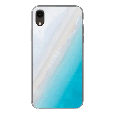 Produktbild von MuchoWow® Handyhülle Schutzhülle Hülle für iPhone XR Strand - Meer - Blau Silikon Softcase Handy Hülle - Schutzdeckel