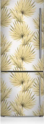 Produktbild von Aufkleber Kühlschrankmagnete Dekoration Kühlschrankfolie 60x190 cm - Tropische Blätter.