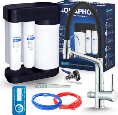 Obrázek produktu pro 3cestná kuchyňská baterie Aquaphor Morion s filtrem na vodu, výsuvnou sprškou, otočná, chrom