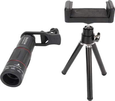 Obrázok produktu pre Sada objektívov pre fotoaparát mobilného telefónu, vhodná pre iOS, univerzálny 28x teleobjektív so širokouhlým objektívom 0,6x, 20x makro, 198° rybie oko, statív