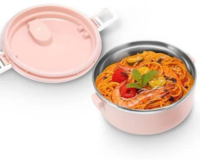 Produktbild von Leckfreier, 700 ml rohrstahl-Thermos-Box mit Sicherungsschloss und Griff für Kinder und Erwachsene