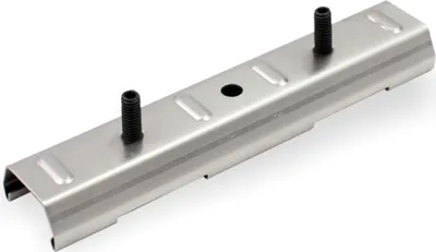 Produktbild von Stoßstellenverbinder Länge 100 mm | STUCCHI ONE TRACK / EUTRAC ONE TRACK | Bohrung Ø 5,0 mm & 2 x Feststellstift | Edelstahl roh