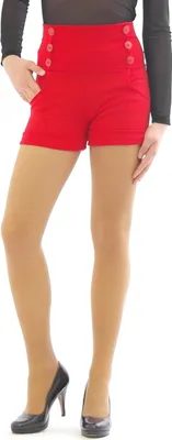 Immagine prodotto di Pantaloncini a vita alta con tasche in vita pantaloni corti rossi XXL-3XL