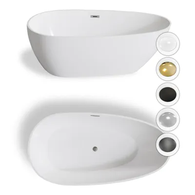 Zdjęcie produktu dla Wanna Gullfoss 170 x 75 cm wolnostojąca Akrylowa biała system przelewowy
