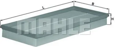 Produktbild von Luftfilter MAHLE LX 569 für BMW 3 Limousine (E36) Filtereinsatz