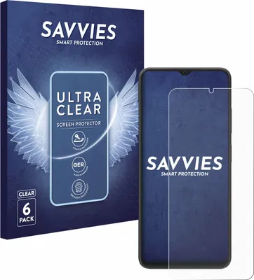 A product packaging box and a screen protector on a smartphone.
