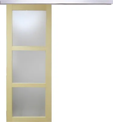 Immagine prodotto di Porta scorrevole in legno Ayous con vetro H204 x L93 cm, binario in alluminio Gd Menuserie