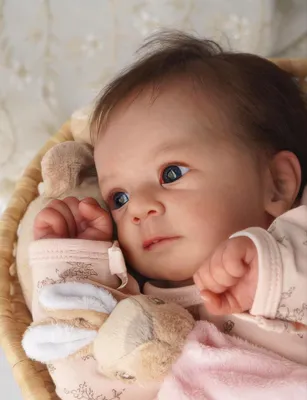 Reborn-Puppe 48 cm, lebensechte Babypuppe mit Zubehör